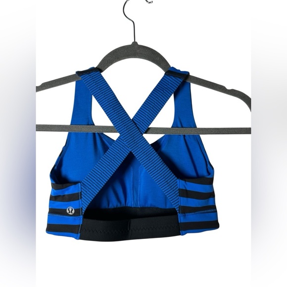Lululemon In A Flash Bra Apex Stripe Baroque Blue Size 4 - Picture 5 of 9
